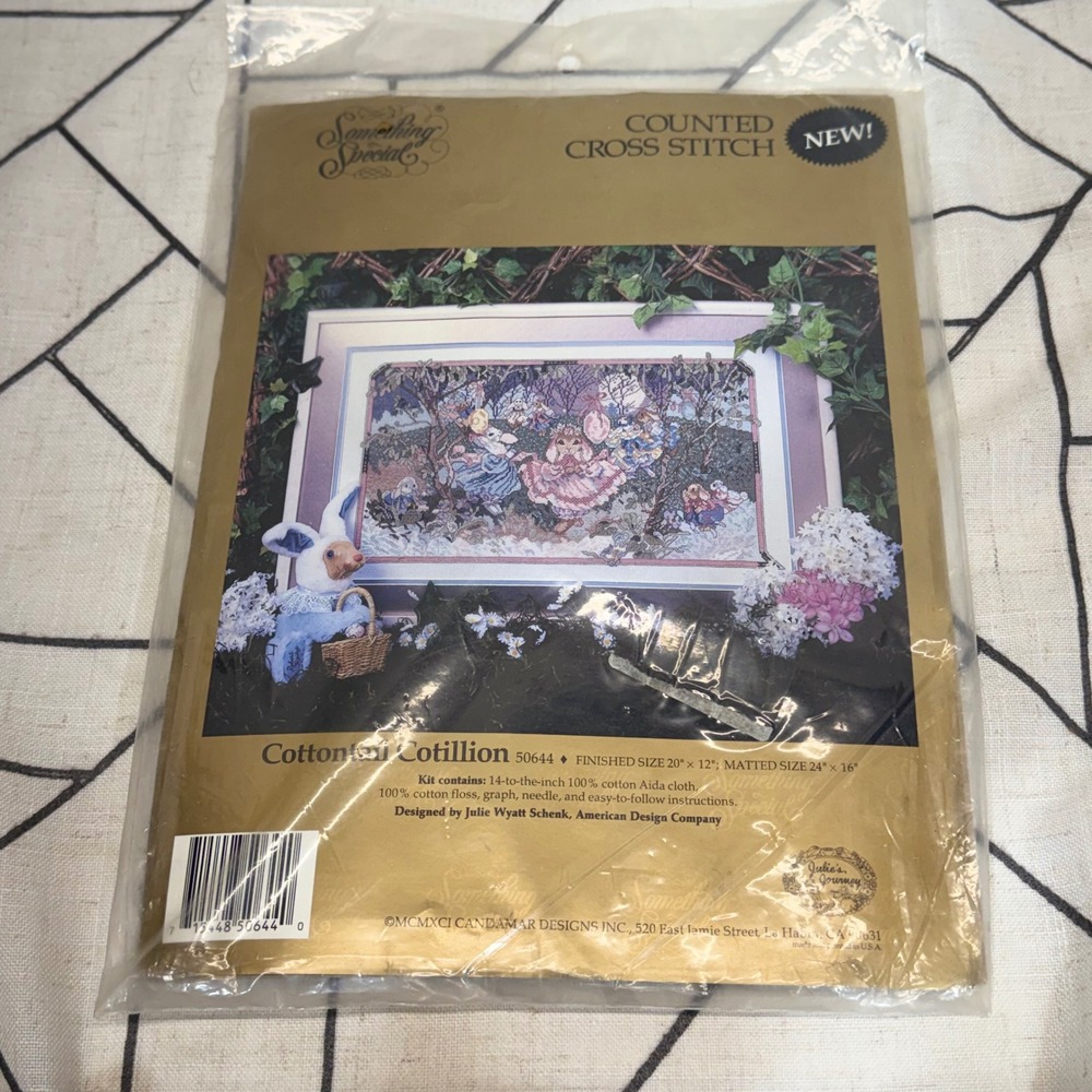 Something Special Cross Stitch Kit 20x12‎ Multicolor Cottontail Cotillion 50644